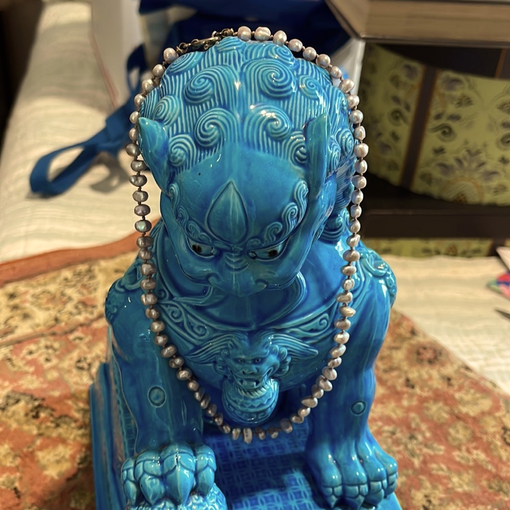 16” pale blue grey light lavender fresh water pearls hand knotted on silk thread